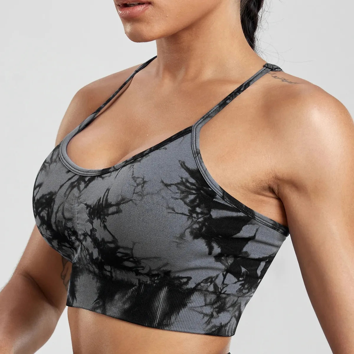 Tie Dye crop top Women Fitness