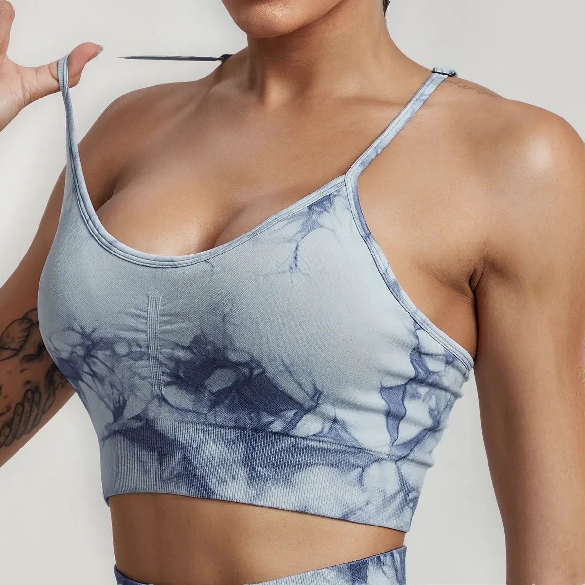 Tie Dye crop top Women Fitness