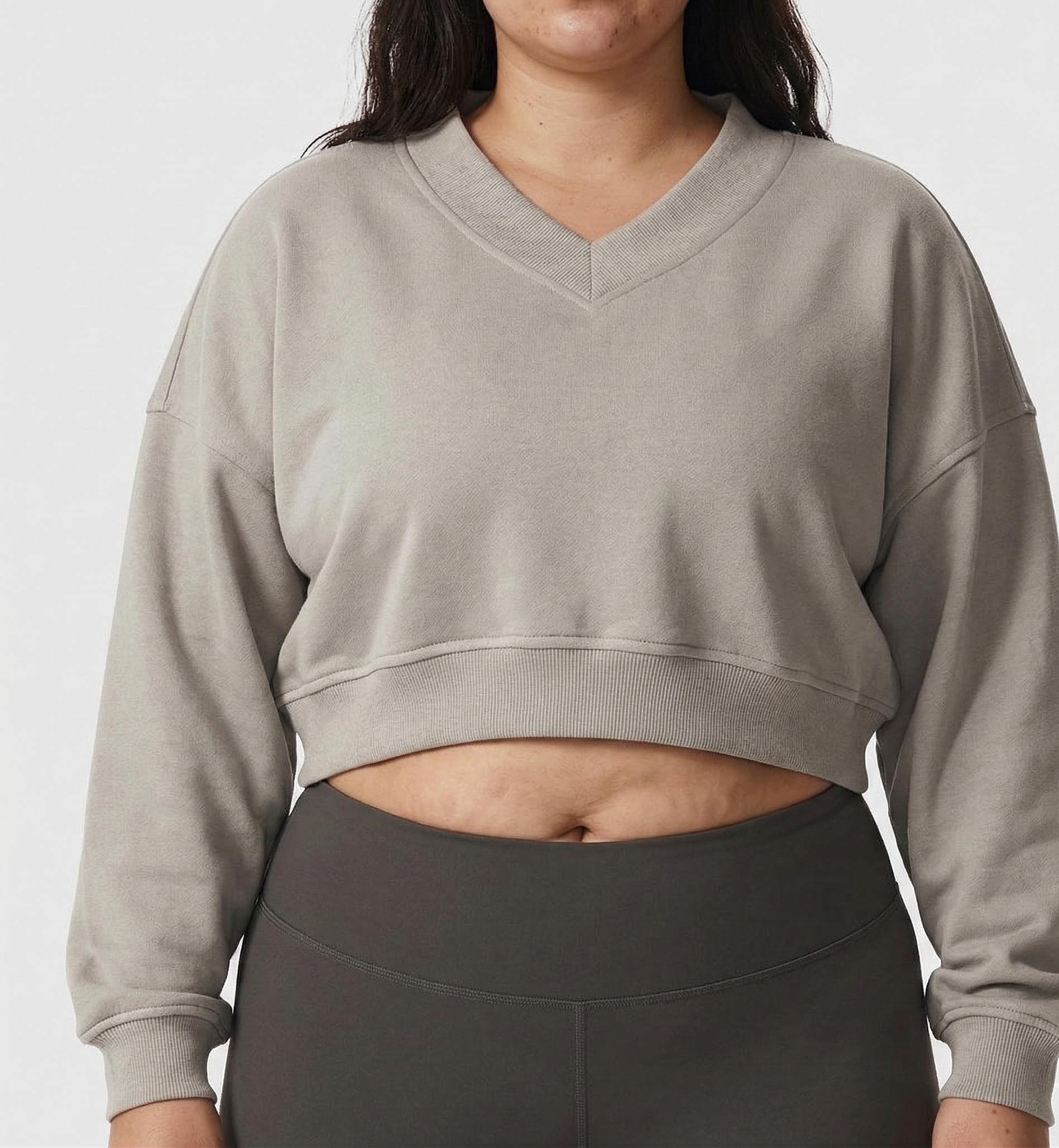 Long Sleeve Oversized Women’s Crop Top