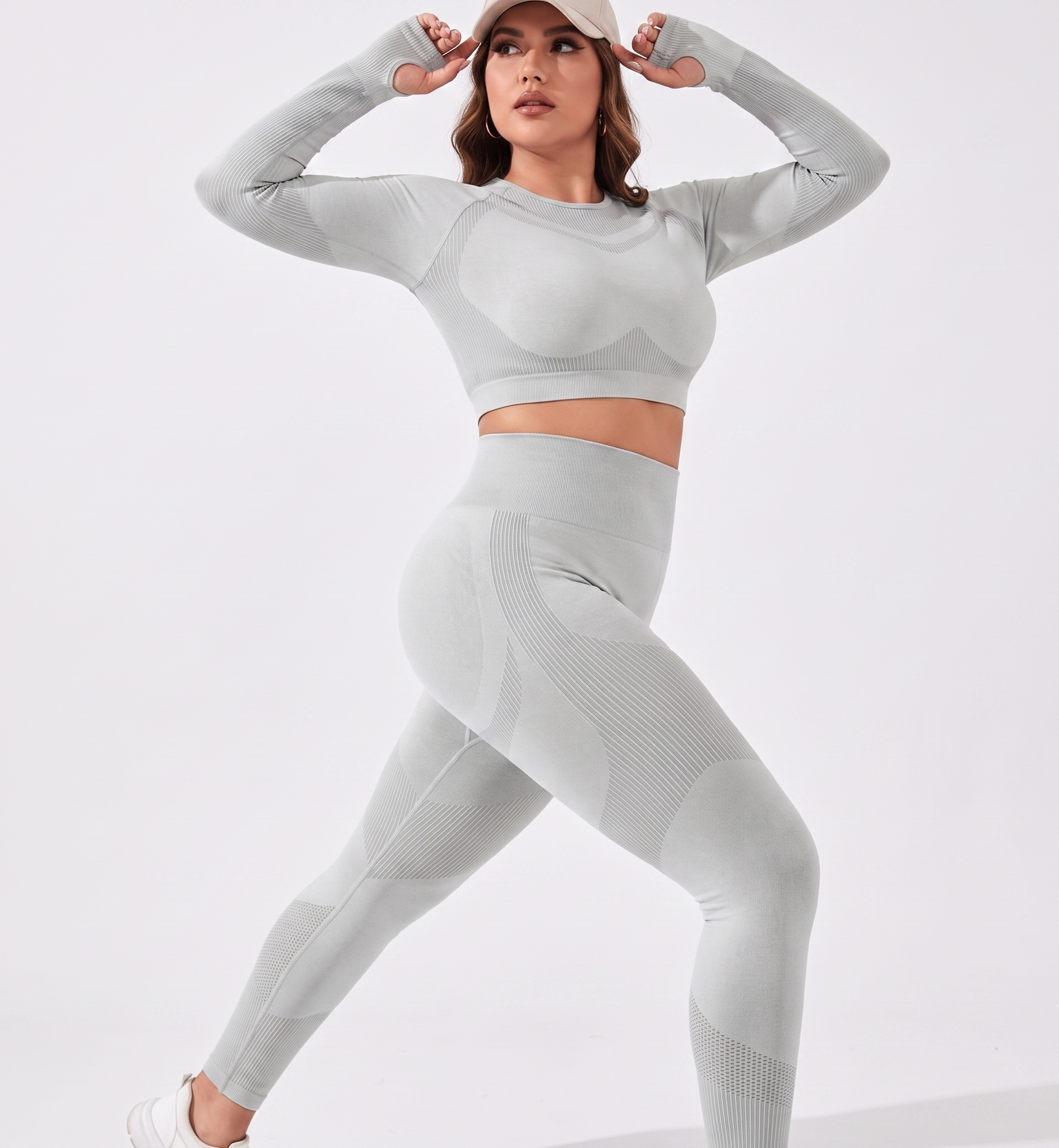 Yoga Set - High Waist Stretch Leggings & Sports Bra