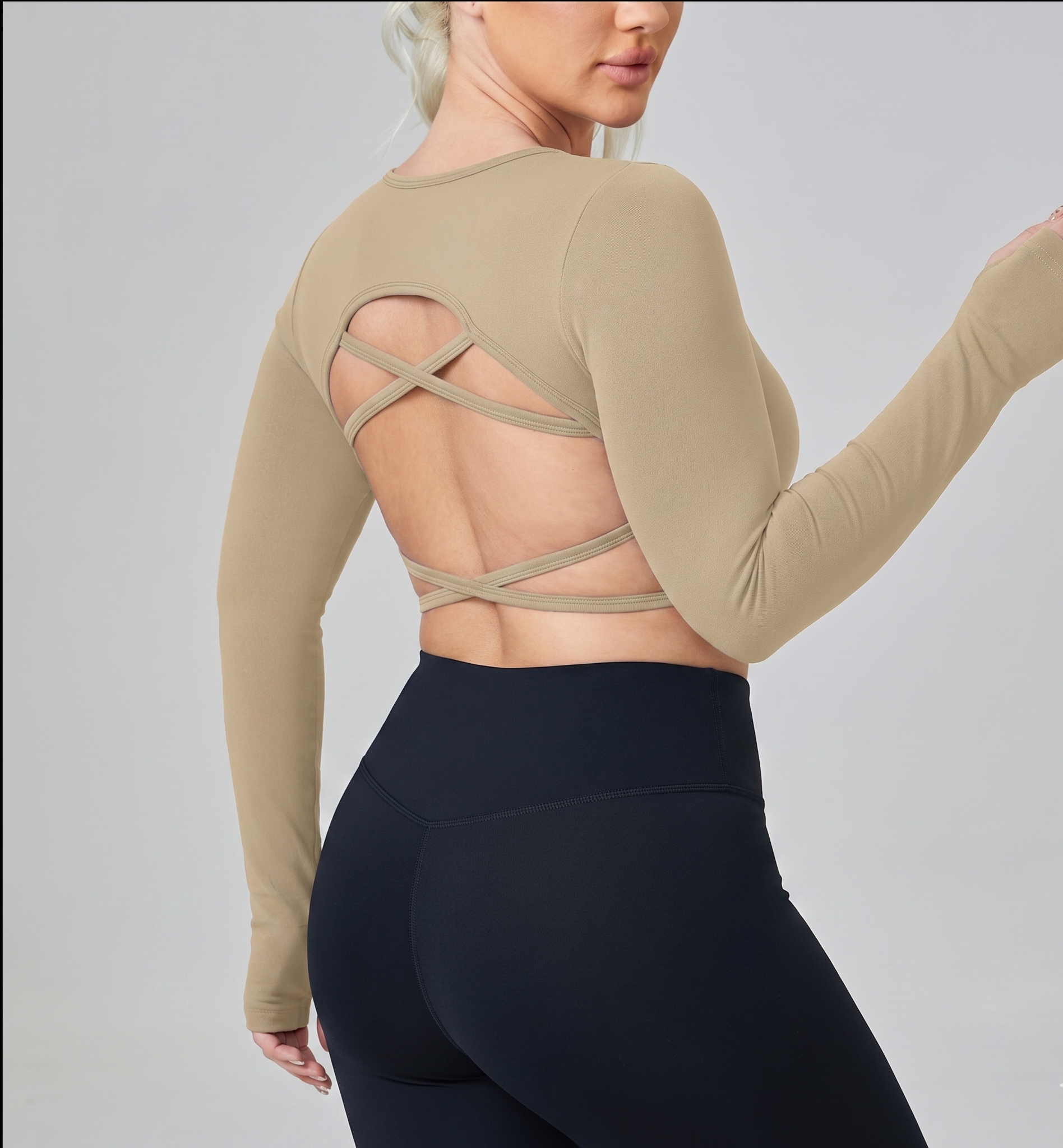 Long Sleeve Athletic Shirt Fitness Top