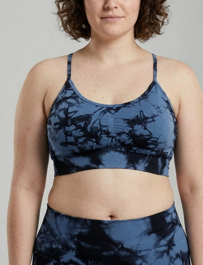 Tie Dye crop top Women Fitness