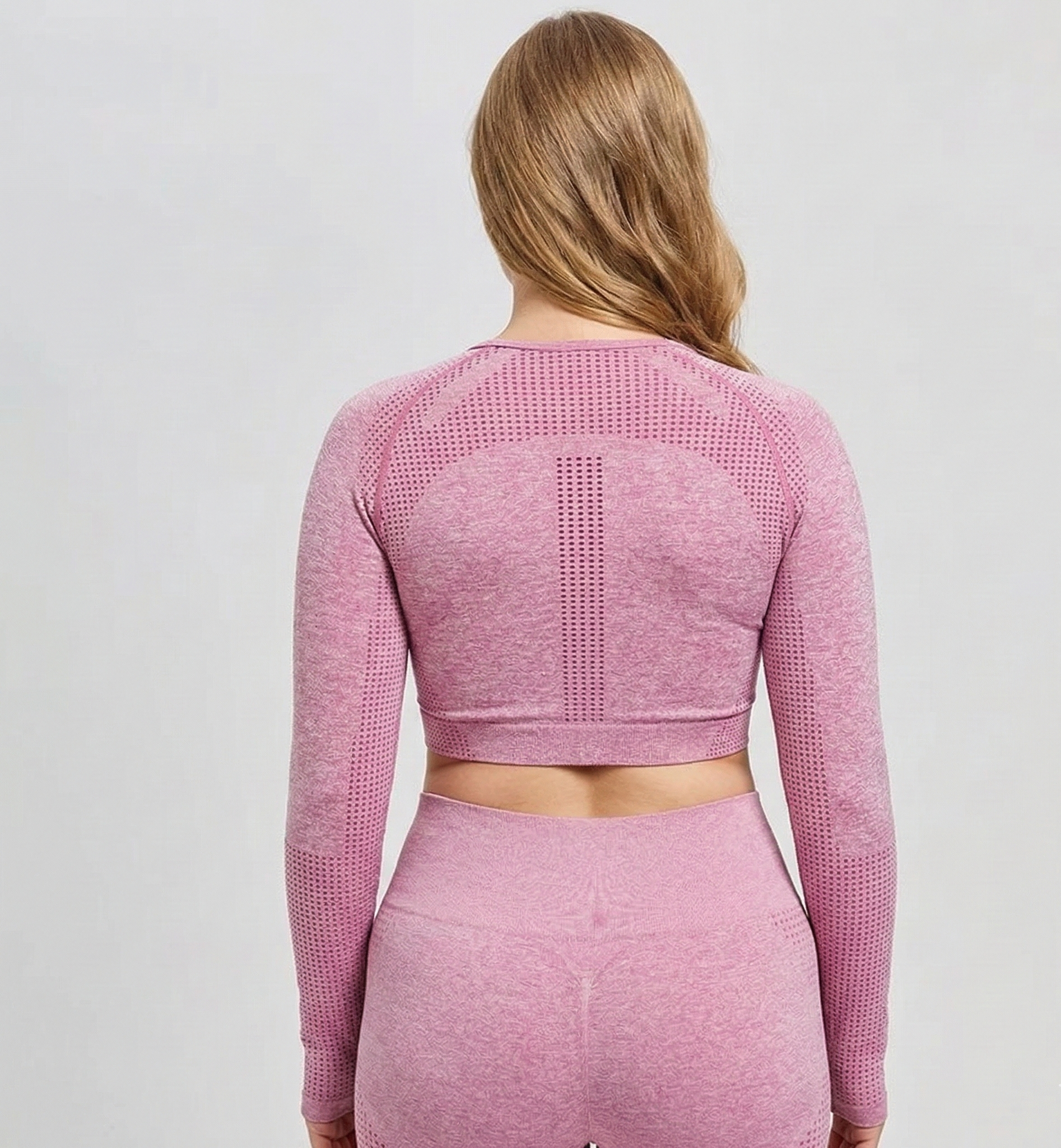 Long Sleeve Gym Crop Top