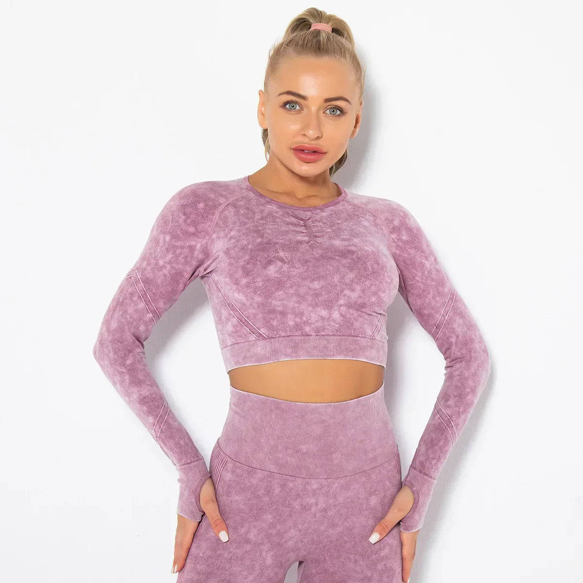 Cloud Long Sleeve Crop Top