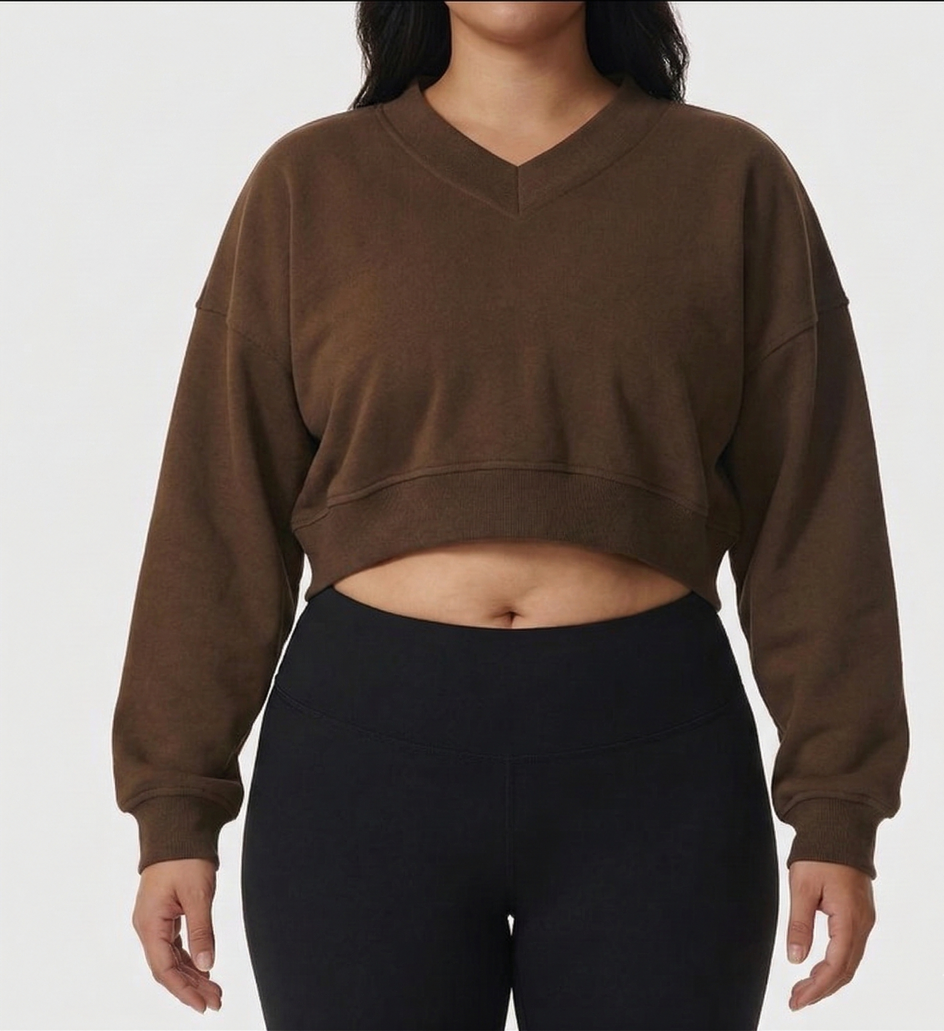 Long Sleeve Oversized Women’s Crop Top