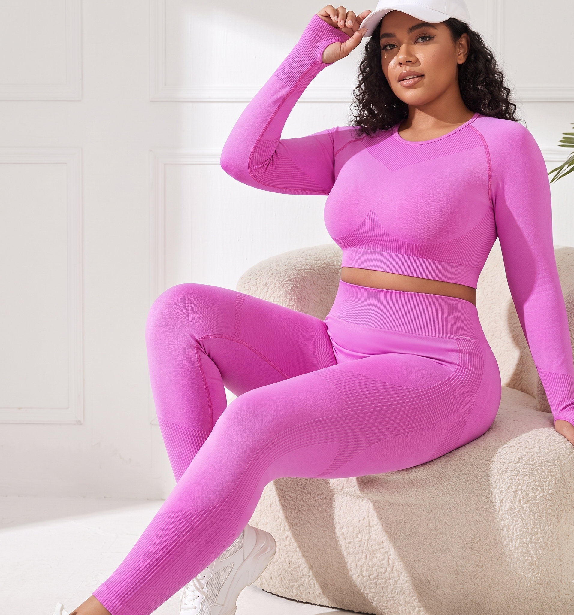 Yoga Set - High Waist Stretch Leggings & Sports Bra