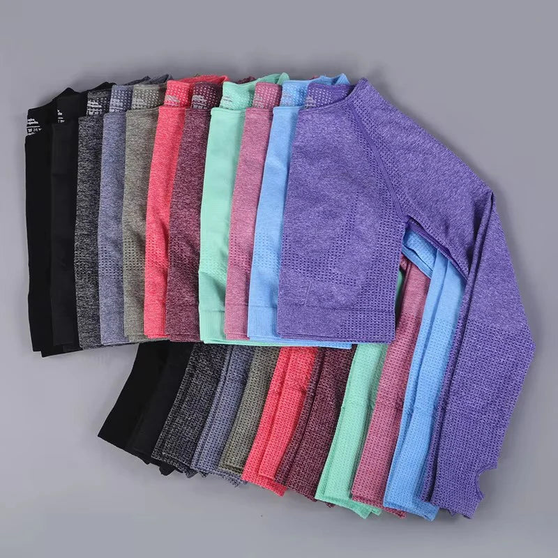 Long Sleeve Gym Crop Top