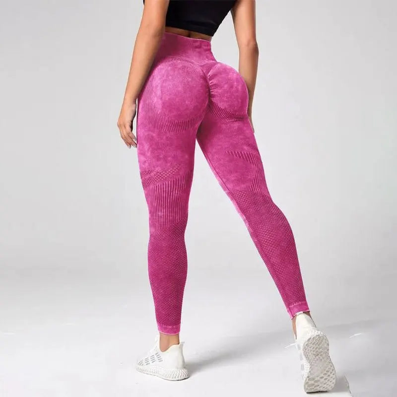 Yoga Leggings Gym  High Waist Fashion Elastic Seamless Leggings