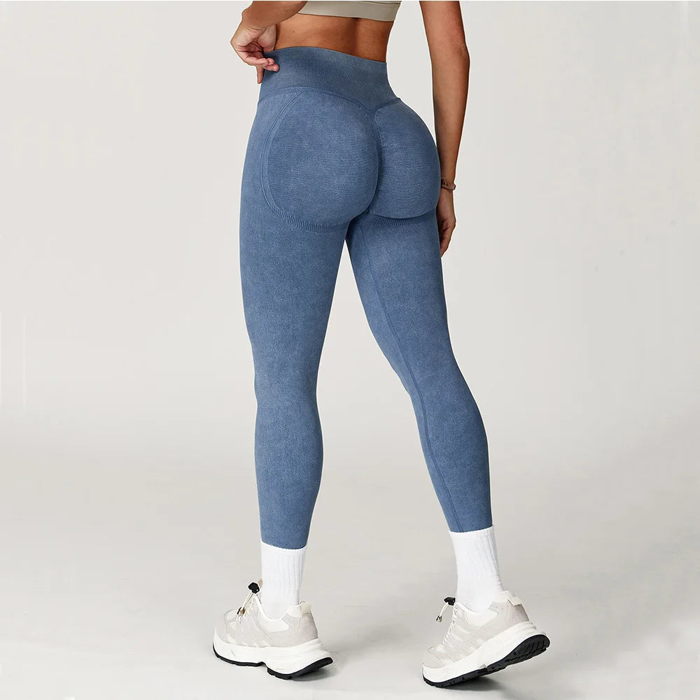 Yoga Pants Impact Leggings Seamless Pant High Waist Ribbed