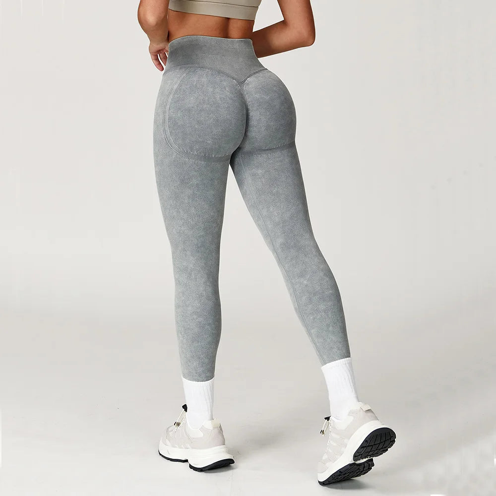 Yoga Pants Impact Leggings Seamless Pant High Waist Ribbed