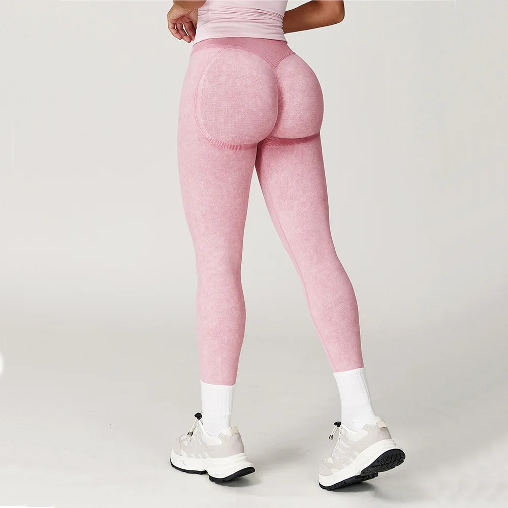 Yoga Pants Impact Leggings Seamless Pant High Waist Ribbed