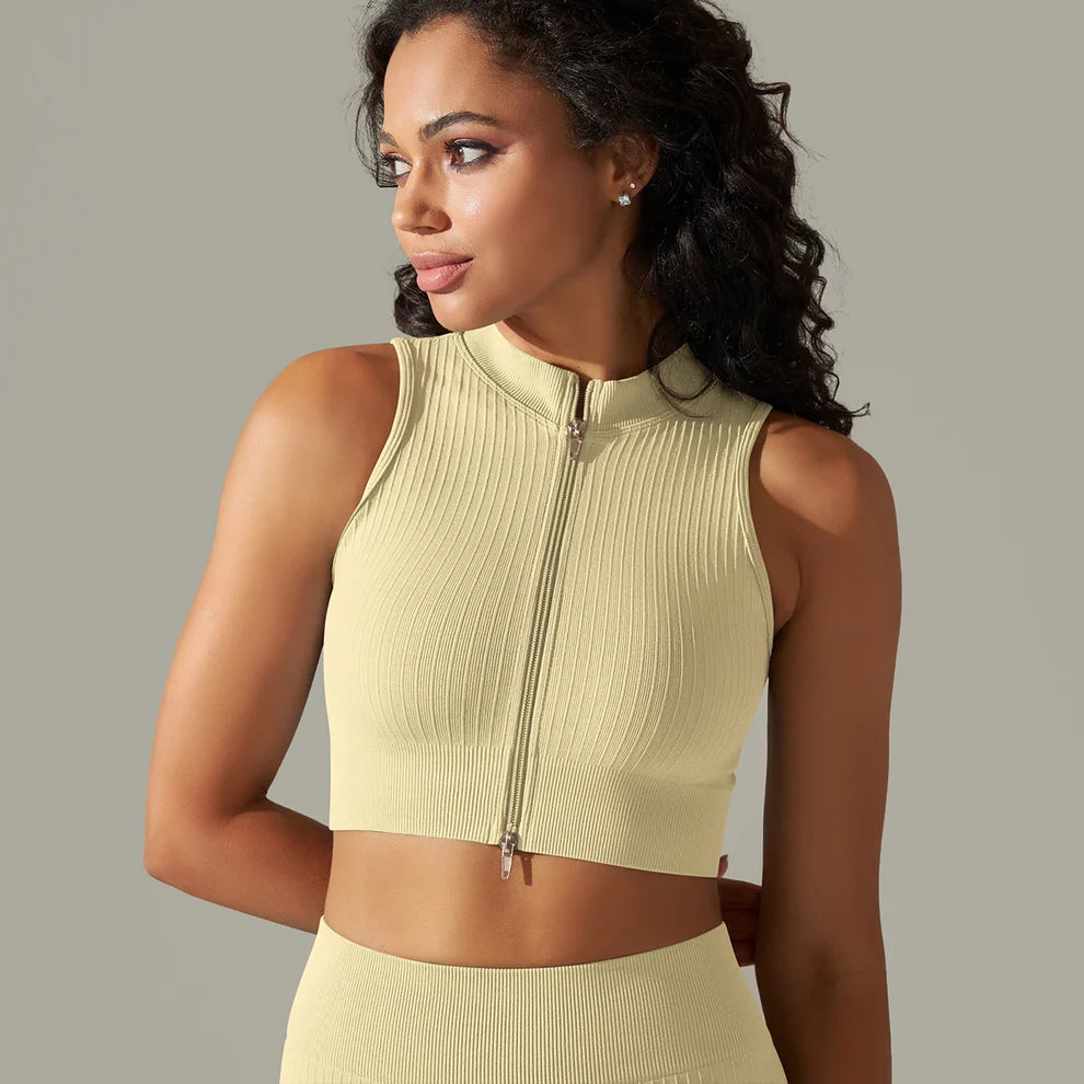 Crop Top zip up athletic