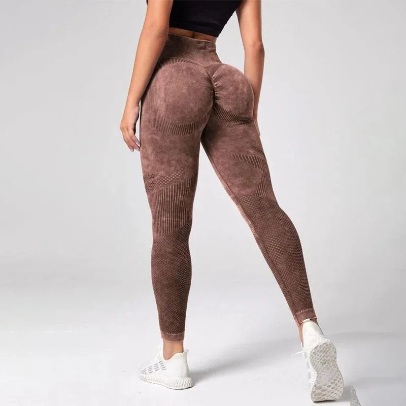 Yoga Leggings Gym  High Waist Fashion Elastic Seamless Leggings
