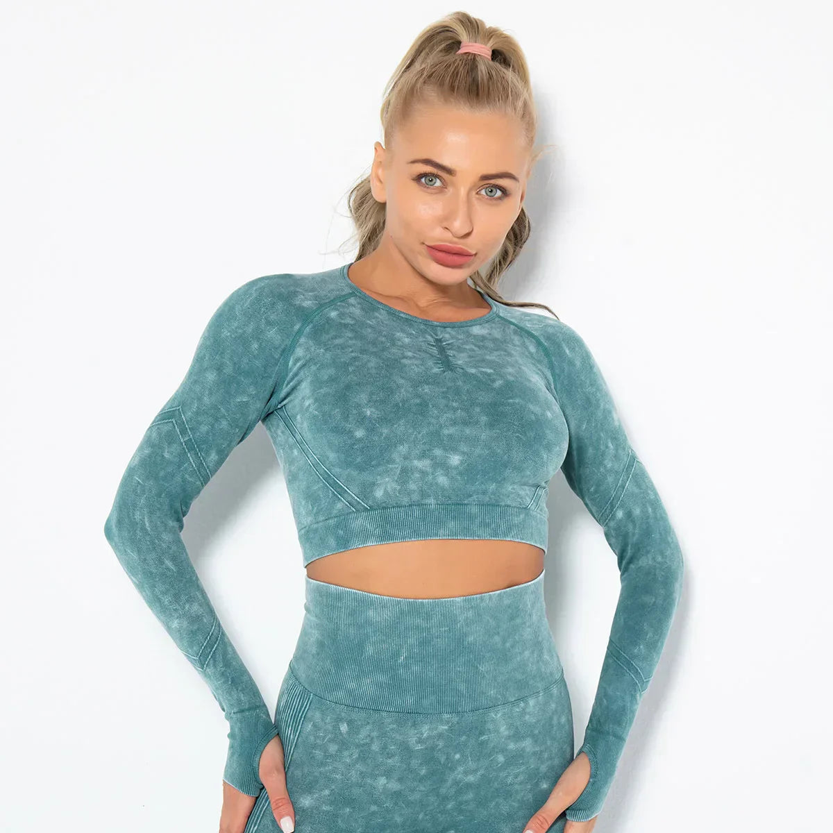 Cloud Long Sleeve Crop Top