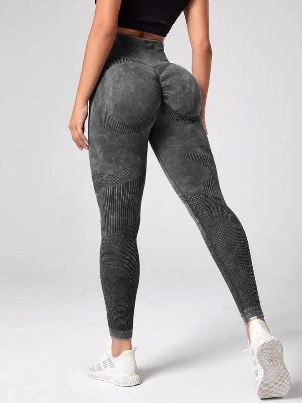 Yoga Leggings Gym  High Waist Fashion Elastic Seamless Leggings