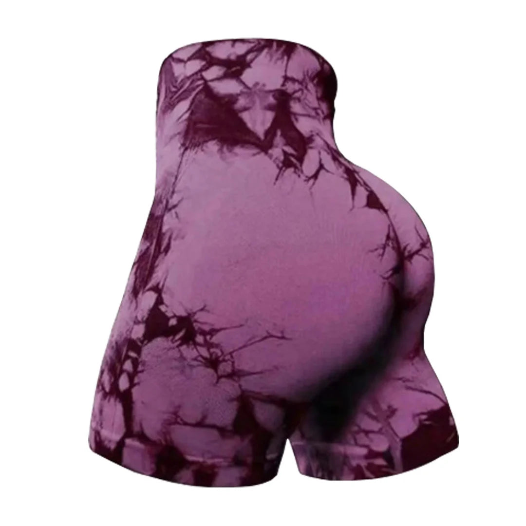 Tie Dye Yoga Shorts Marble Gym
