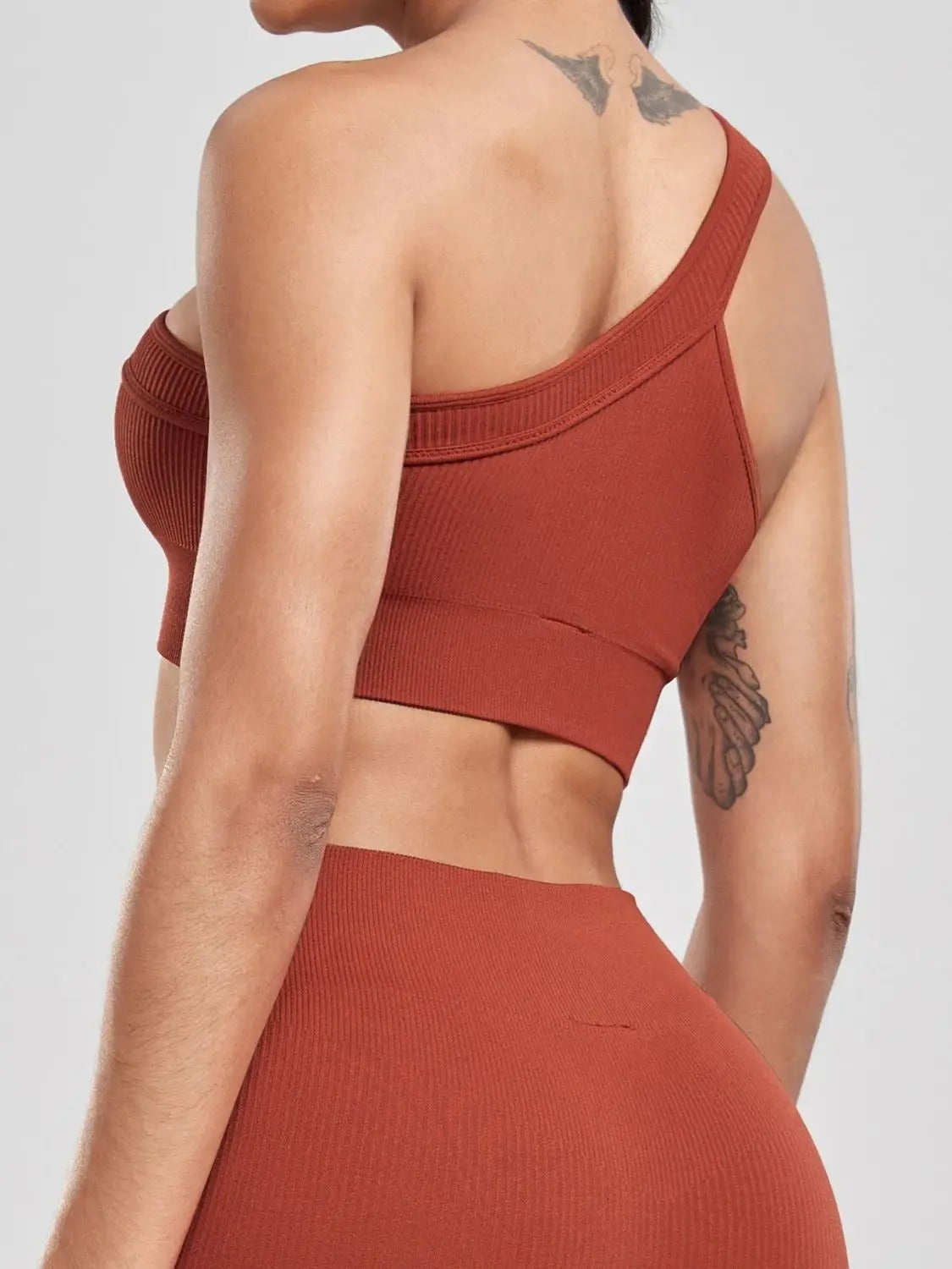 One-Shoulder Seamless Workout Set