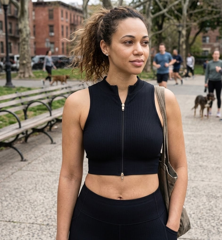 Crop Top zip up athletic